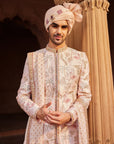 Flamingo Raw Silk Sherwani Set - sherwani for men