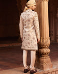 Gulzaar Silk Jacquard Sherwani Set - Wedding Sherwani