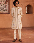 Jahaan Ivory Open Sherwani Set - Groom Sherwani