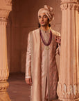 Izaar Rose Brown Sherwani Set - Wedding Sherwani