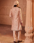 Izaar Rose Brown Sherwani Set - Wedding Sherwani