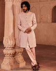 Basit Classic Pink Sherwani Set - sherwani set