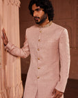 Basit Classic Pink Sherwani Set - sherwani set