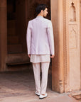 Aasma Raw Silk Prince Coat Set - Wedding Wear