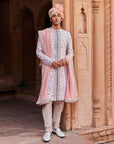 Asmaa Raw Silk Sherwani Set - Wedding Dress