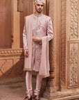 Inara Silk Jacquard Sherwani Set - Groom Sherwani