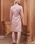 Inara Silk Jacquard Sherwani Set - Groom Sherwani