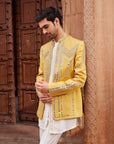 Seerat Mustard Prince Coat Set - prince coat