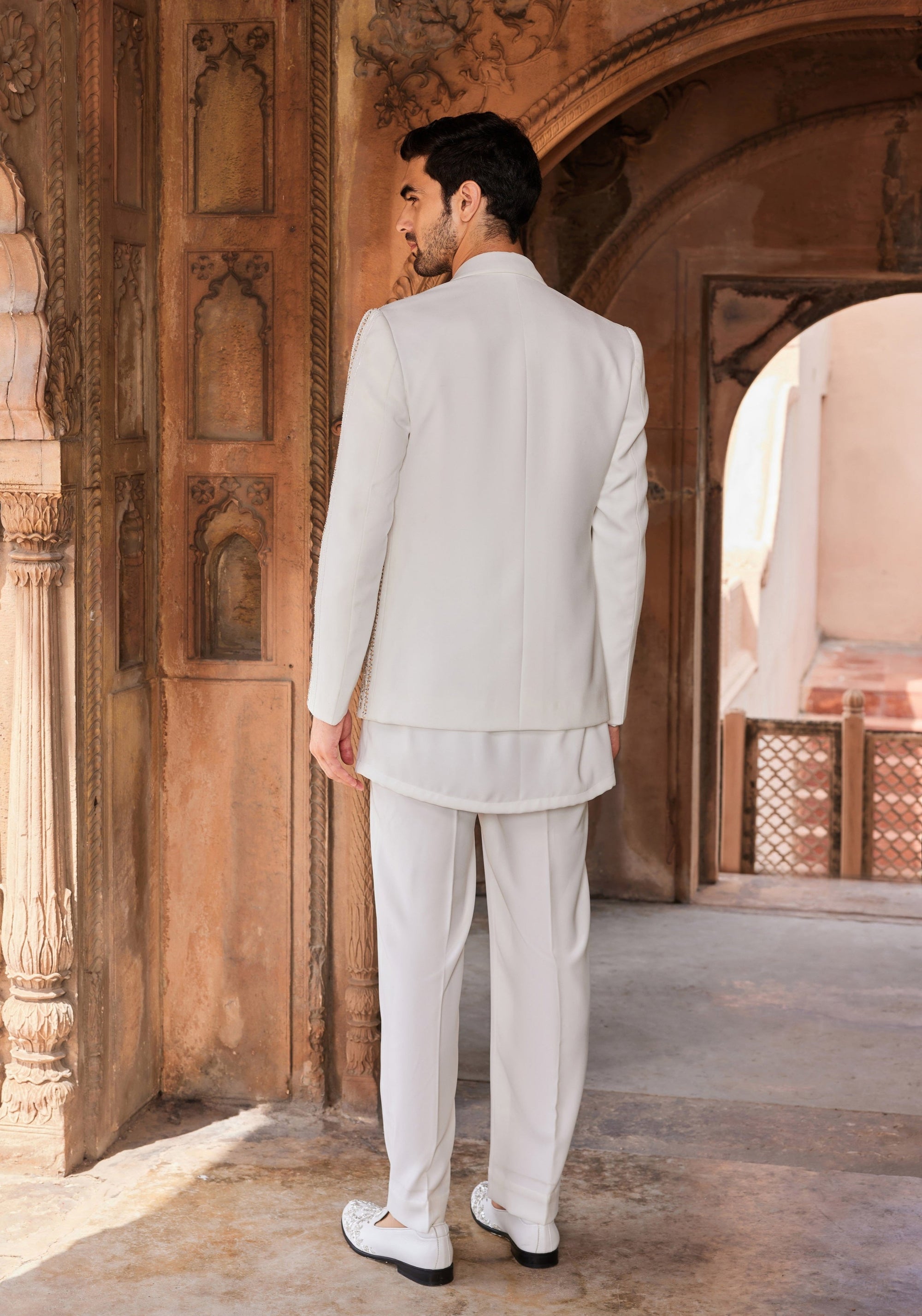 Israt Ivory Prince Coat Set - Groom Style