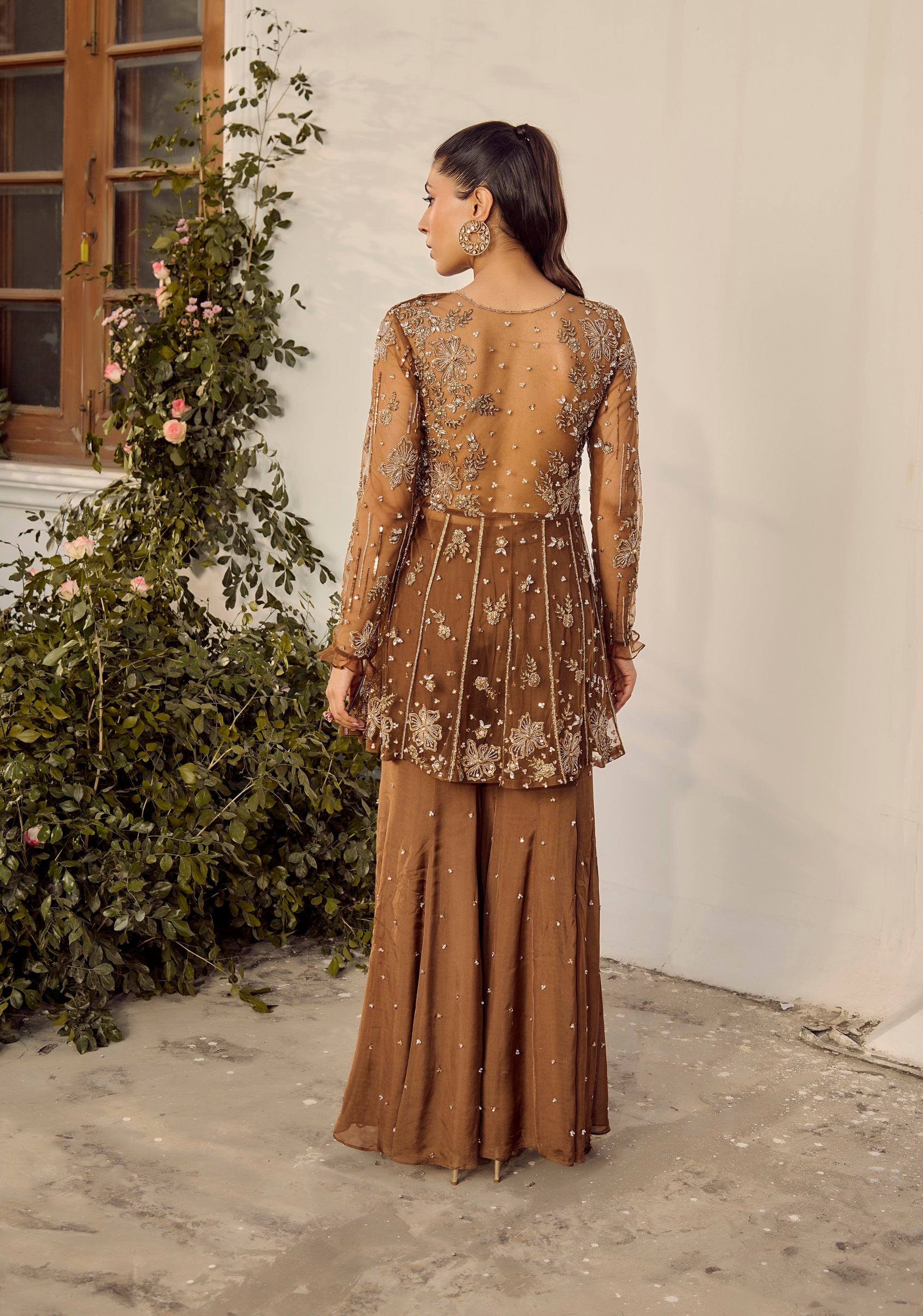 Mocha Mousse Sharara Set