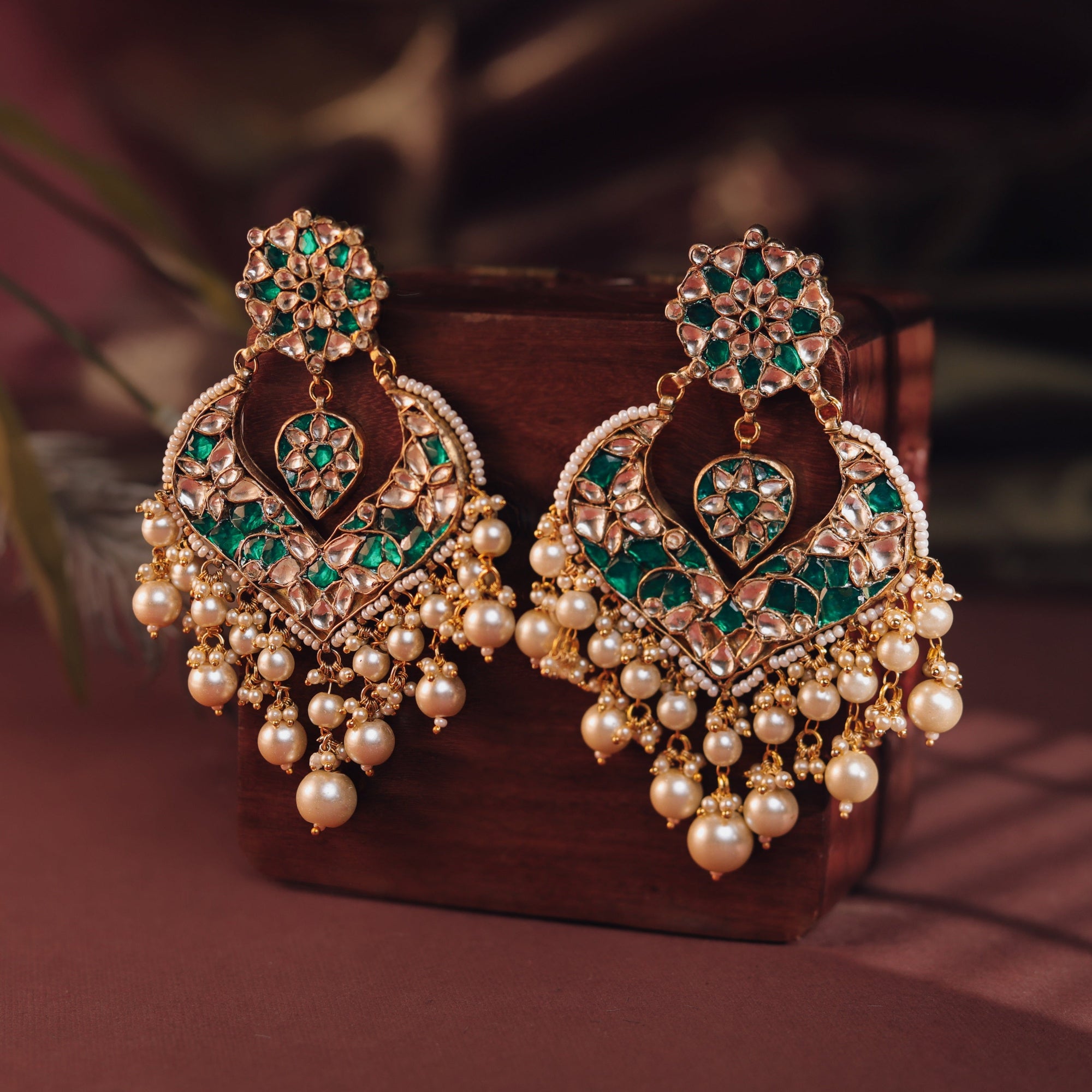 Indian Matt Gold Wedding Wear Necklace Set