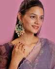 Indian Matt Gold Wedding Wear Necklace Set