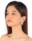 Pastel Pink Beads with White Pearl Jadtar Stone Choker Set - indian pearl set