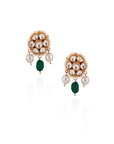 Green Beads with White Pearl Jadtar Stone Choker Set - indian jewelry set Sydney