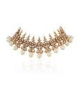 Off White Pearl Jadtar Choker Set - off white jewelry set Canada