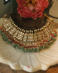 Women Gold Plated Multi-Coloured Necklace Set - indian jewelry