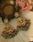 Women Gold Plated Multi-Coloured Necklace Set - indian jewelry