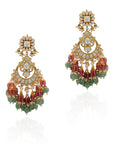 Women Gold Plated Multi-Coloured Necklace Set - indian jewelry