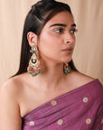 Women Gold Plated Multi-Coloured Necklace Set - indian jewelry