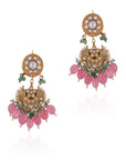 Stylishly Hand Crafted Pearl Necklace Set - indian necklace set