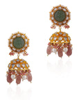 Mint Green Handcrafted Necklace Set - indian jewelry set