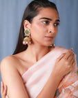 Mint Green Handcrafted Necklace Set - indian jewelry set