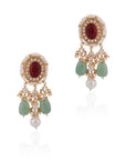Evergreen Navratna Choker Necklace Set - indian necklace set