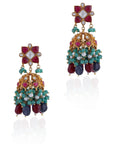 Wedding cum Cocktails wear Multi Colour Beads Necklace Set - necklace set