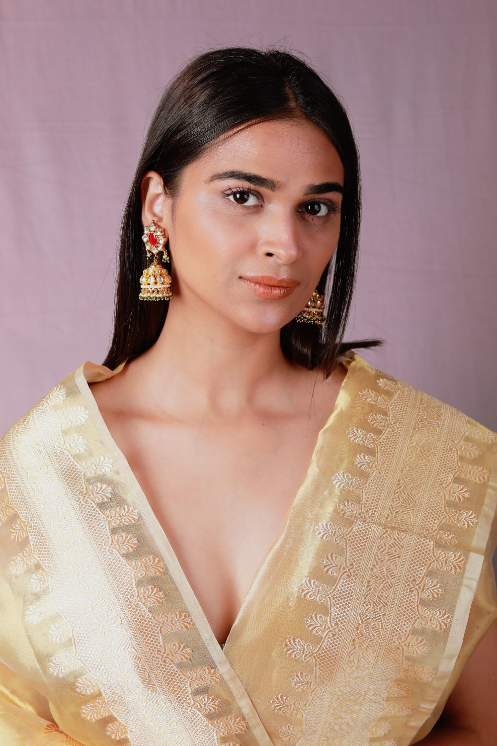 Peacock Design Rajwadu Choker Set - indian jewelry set