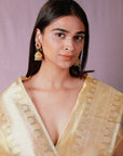 Peacock Design Rajwadu Choker Set - indian jewelry set
