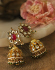 Peacock Design Rajwadu Choker Set - indian jewelry set