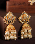 Gold Plated Indian Moon Shape Necklace Set