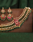 Emerald Green Beaded Choker Set