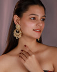 Ethnic Royal Silver Based Pearl Necklace Set