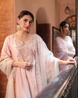 Peach Embroidered Suit - indian attire New Zealand