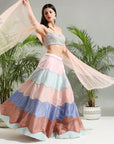 Multicolor Lehenga Set - indian attire dress