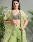 Olive Green Sharara Set - indian dress