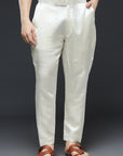 Yellow Linen Tissue Vest Set