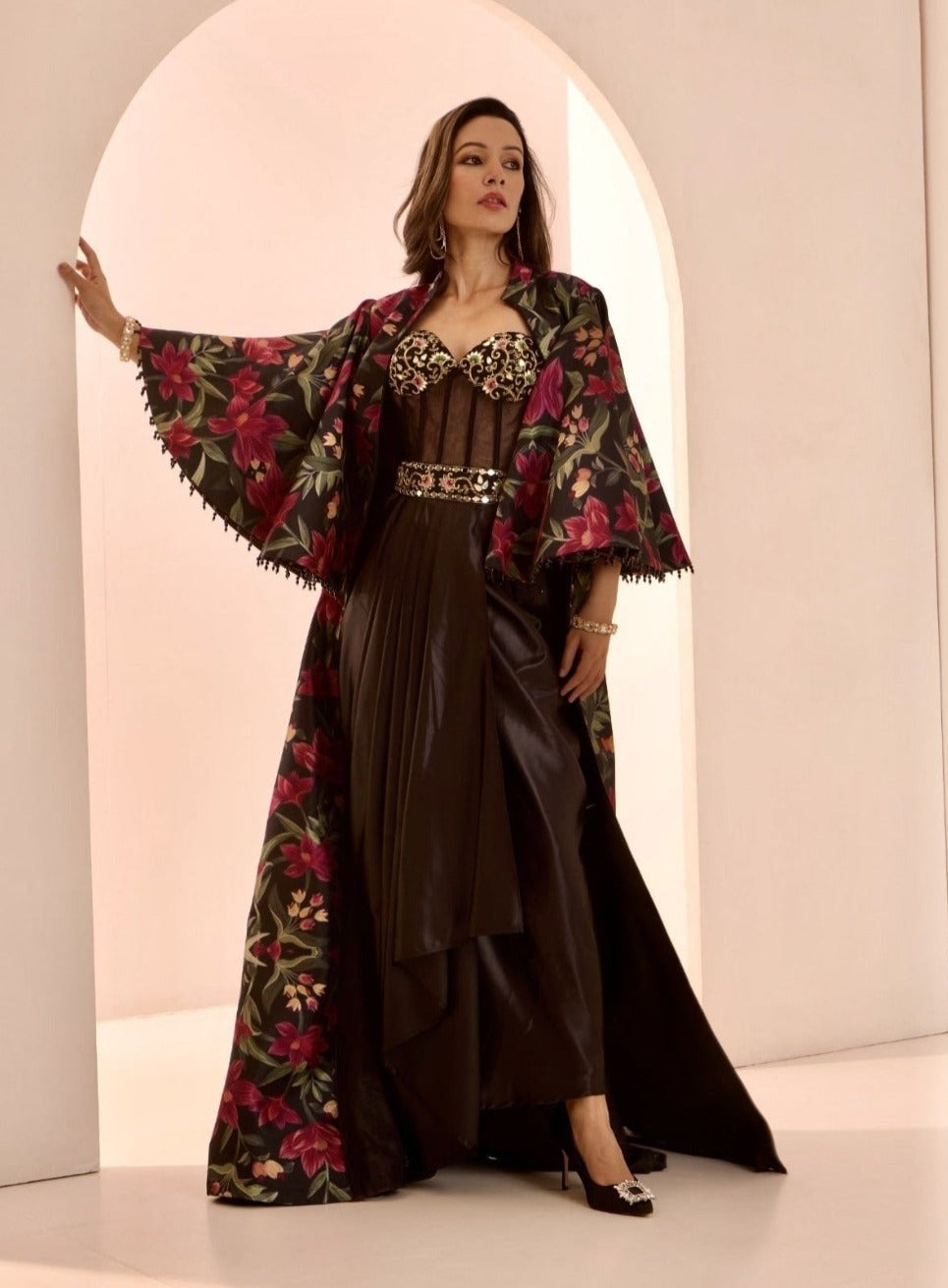 ZOR Jacket and Gown Set - ladies indian outfits