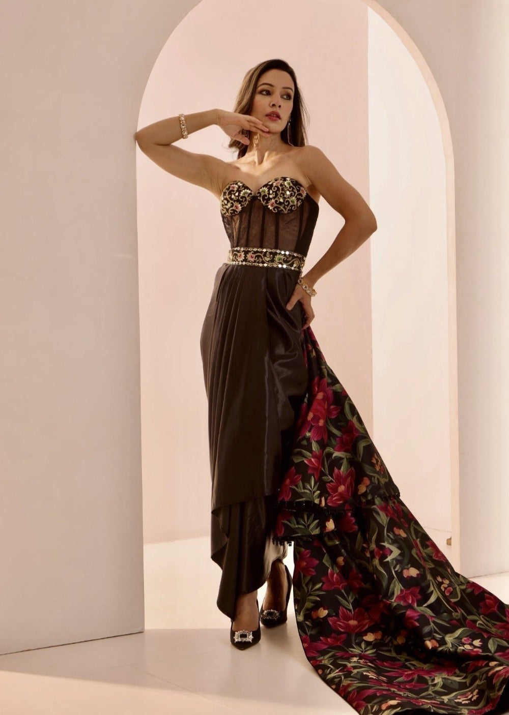 ZOR Jacket and Gown Set - ladies indian outfits