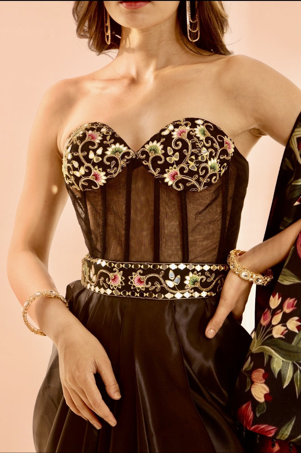 ZOR Jacket and Gown Set - ladies indian outfits