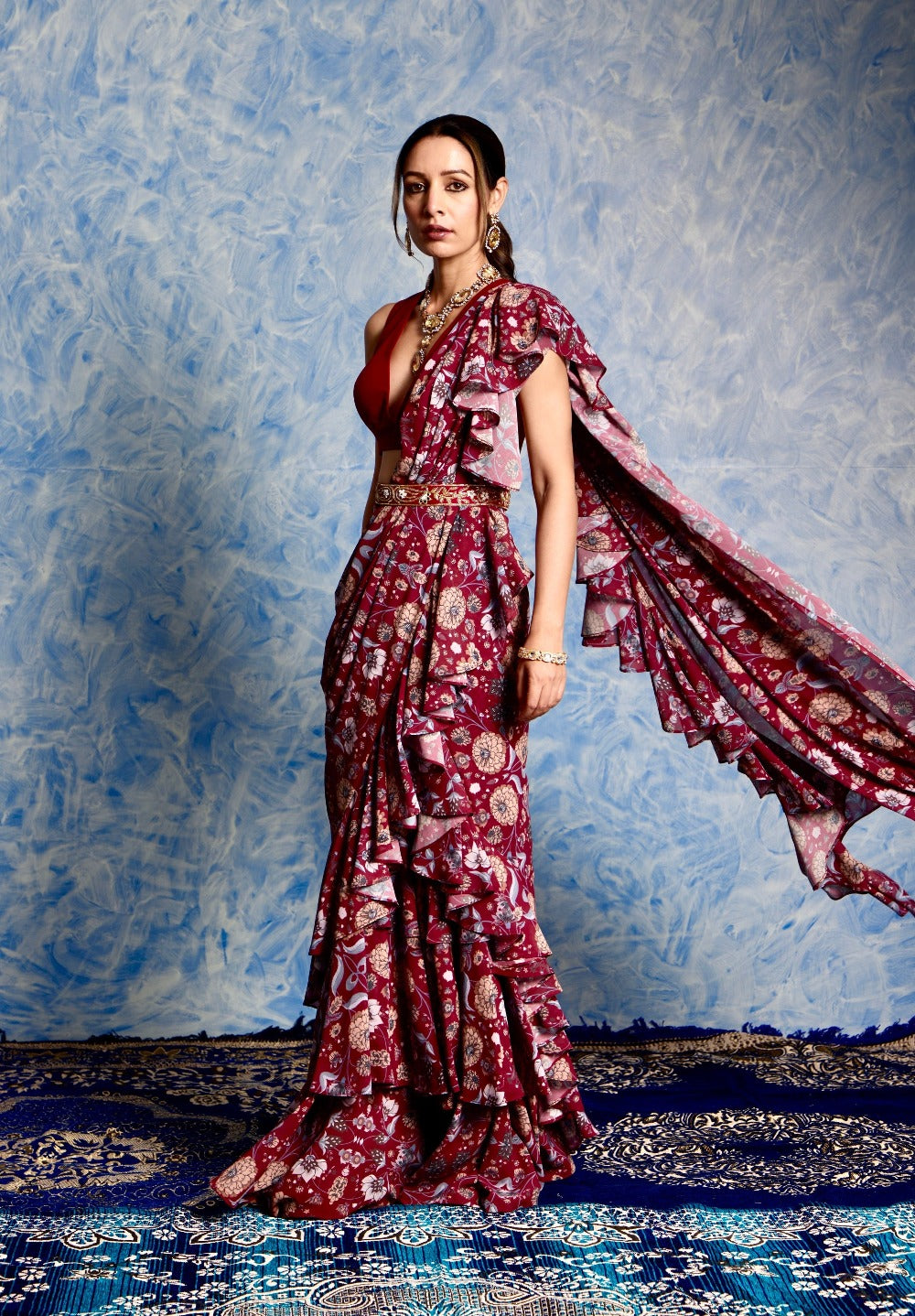 NITARA Ruffle Saree - sari indian outfit