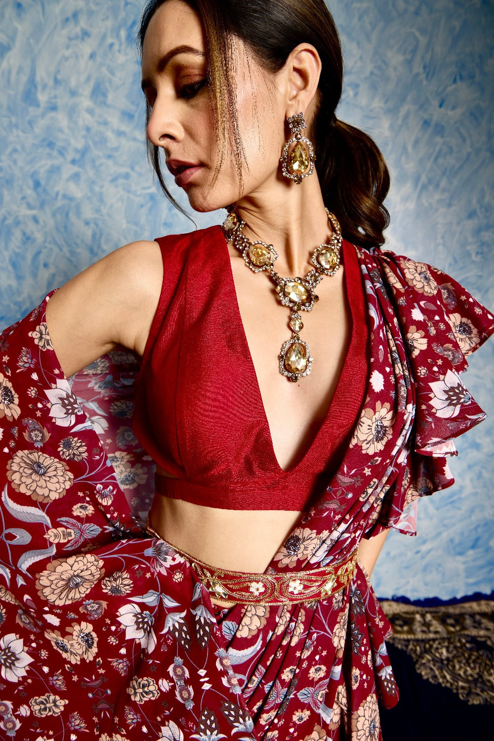 NITARA Ruffle Saree - sari indian outfit
