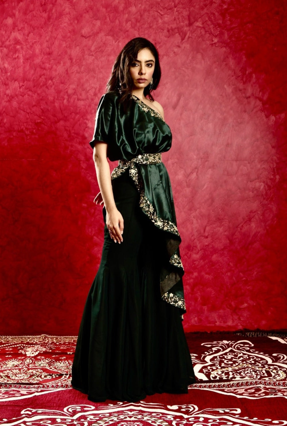 SEHER Cape and Pant Set - indian fashion clothes