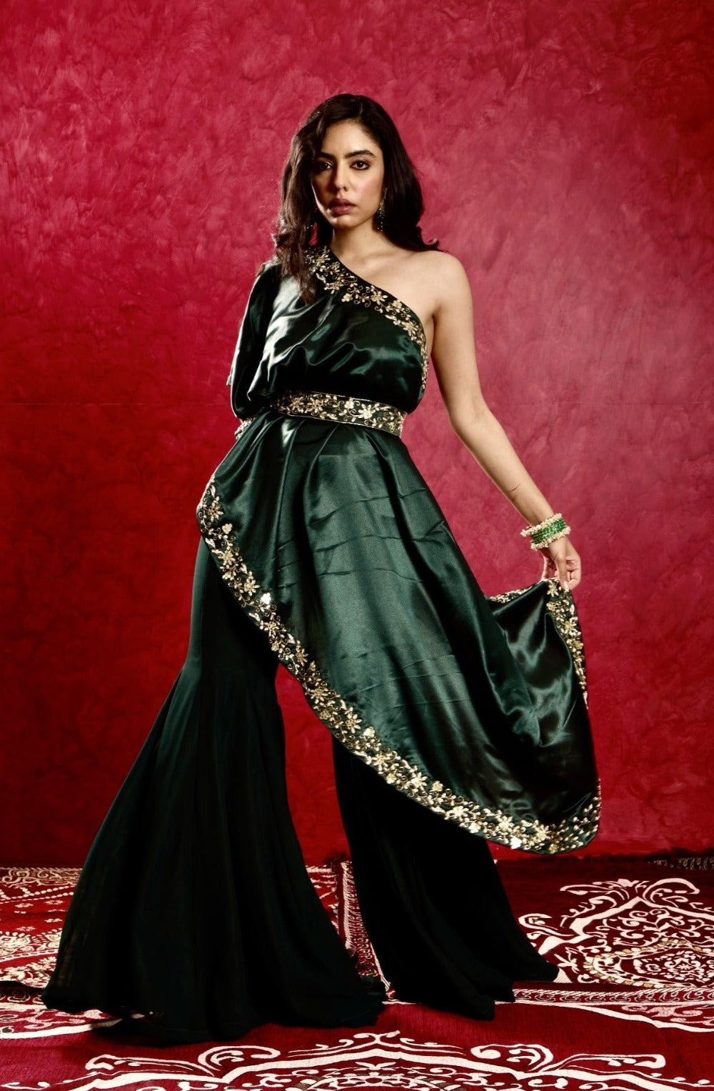 SEHER Cape and Pant Set - indian fashion clothes