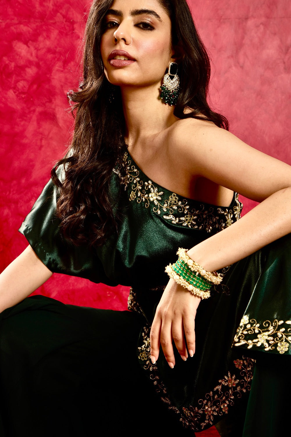 SEHER Cape and Pant Set - indian fashion clothes