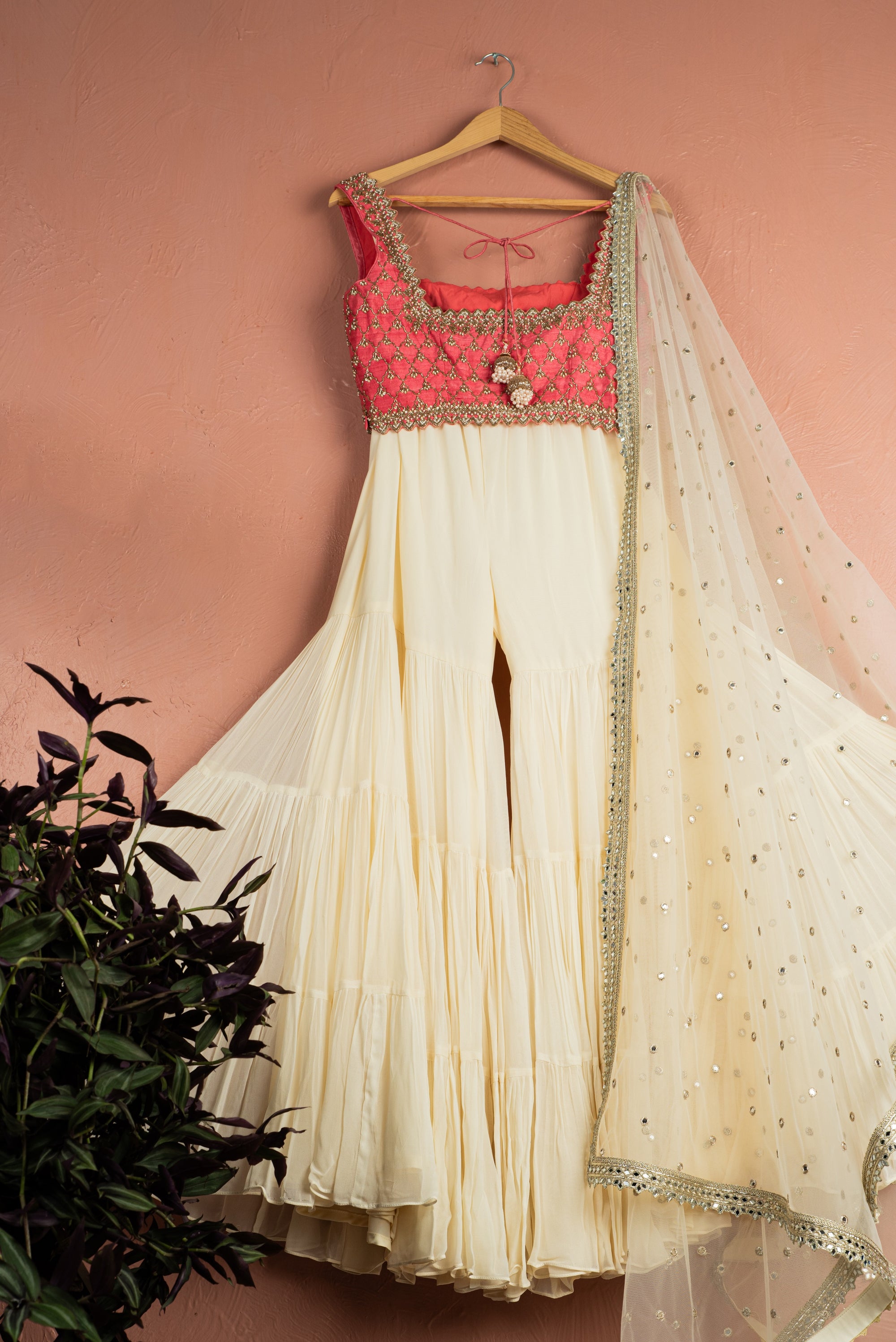 Ivory Rose Radiance Sharara Set - sharara set Canada