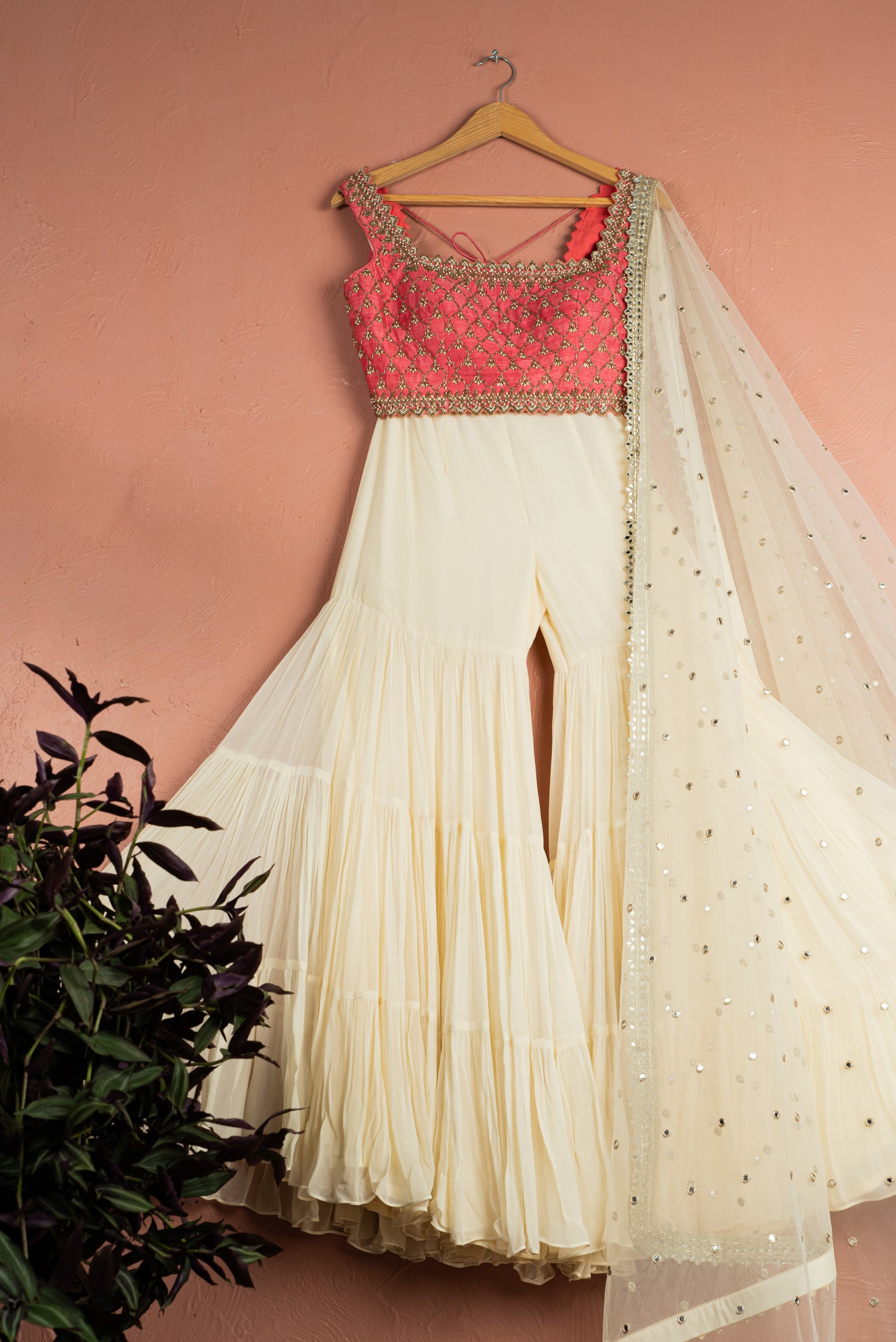 Ivory Rose Radiance Sharara Set - sharara set Canada