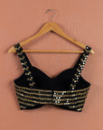 Ivory Midnight Blue Majesty Sharara Set - sharara set Sydney