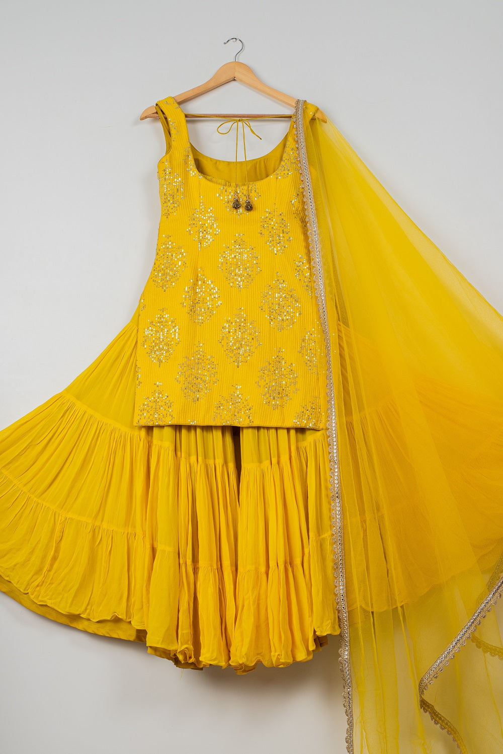Daffodil Yellow Sharara Set - indian dresses